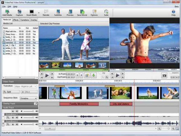 NCH VideoPad Video Editor Pro 13.77 download the new for mac